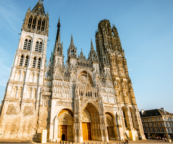 Cathédrale gothique de Rouen en Normandie